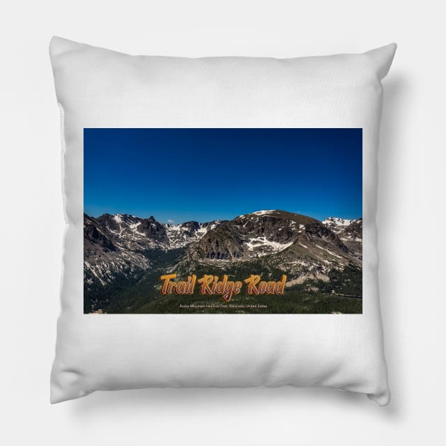 Trail Ridge Road in Rocky Mountain National Park Pillow by Gestalt Imagery