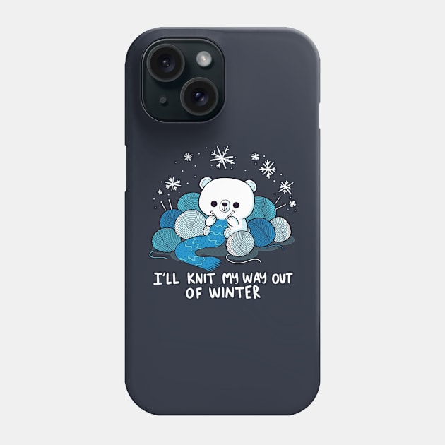 Polar Bear Knitter Phone Case by TaylorRoss1