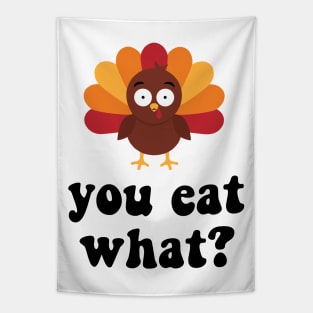 Vegan Thanksgiving Cute Vegetarian Turkey Tapestry