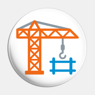 Skyscraper Crane Emoticon Pin