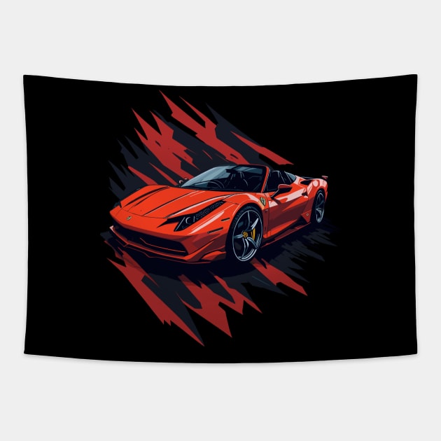 Ferrari 458 Italia Classic Car Tapestry by Cruise Dresses