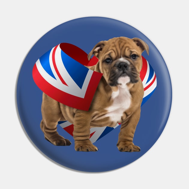 English Bulldog Puppy Pin by Nartissima