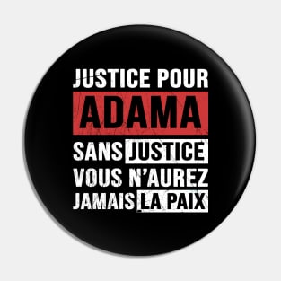 Justice Pour ADAMA Pin