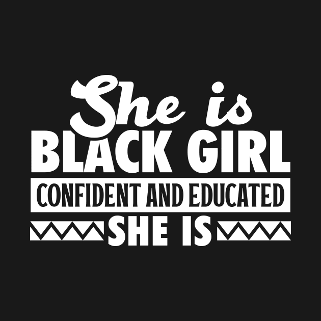 Black Girl Beautiful And Confident by JackLord Designs 