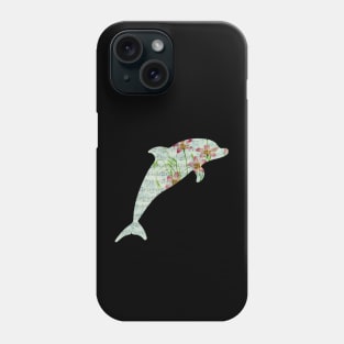 Floral Music Sheet - Dolphin Phone Case