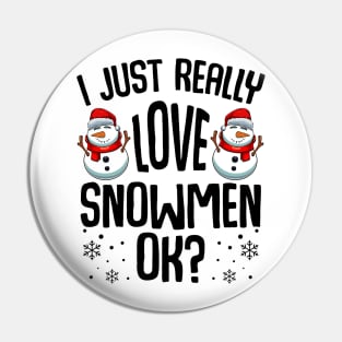 Christmas Snowman Pin