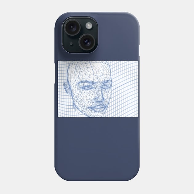 wireframe face Phone Case by brighter bolder louder