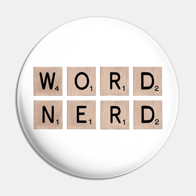 Word Nerd Pin by BrushingBlu-LTD