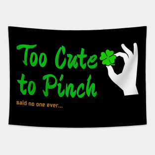 Too Cute To Pinch - Green Type Tapestry