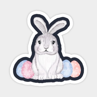 Bunny Eggs Watercolor Magnet