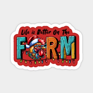 Christmas Farm Magnet