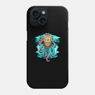 Scuba Diving Octopus Steampunk Phone Case