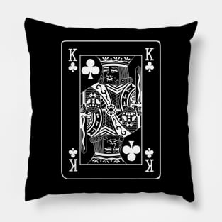 King of Clubs white version Pillow