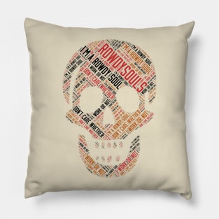 Rowdy Souls Skull Logo BRO Pillow