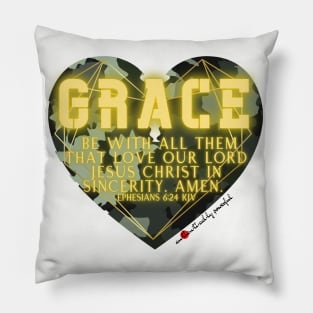 Grace Be With All Them That Love - Ephesians 6 Pillow