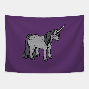 Friendly Dappled Gray Unicorn Tapestry