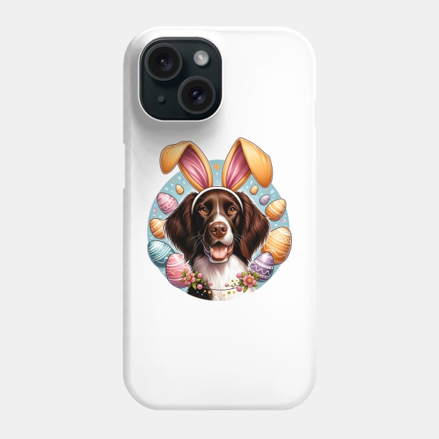 Small Munsterlander Pointer Celebrates Easter with Bunny Ears Phone Case by ArtRUs