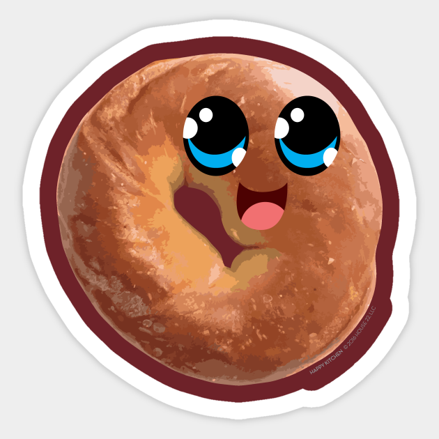 Happy Bagel Bagel Sticker Teepublic