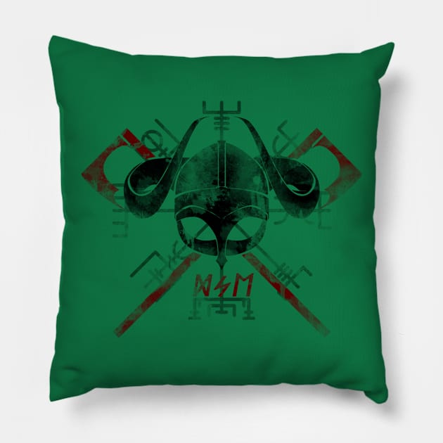 Team viking - red Pillow by Actualsuperhero