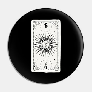 The Sun Tarot Card Reader Astrology Occult Pin