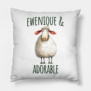 Ewe-nique and Adorable sweet lamb design Pillow