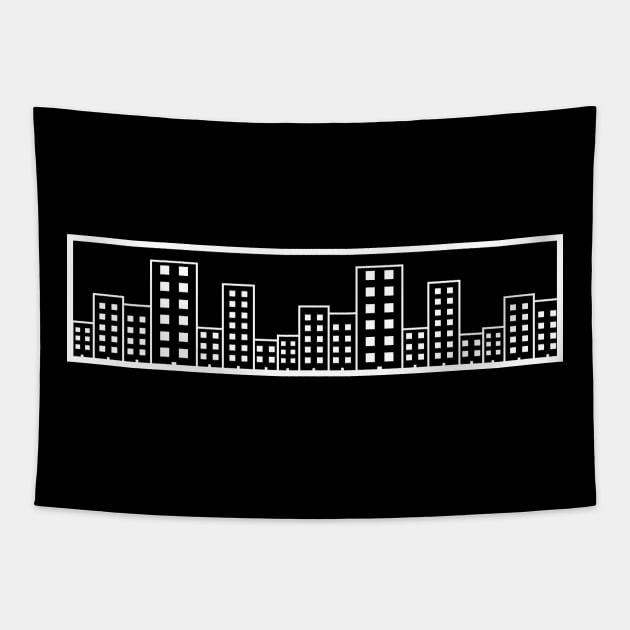 City Buildings by Minimal DM Tapestry by Minimal DM