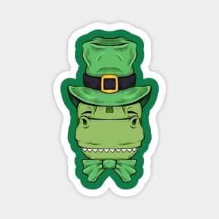 t rex st patricks day dinosaur funny Magnet