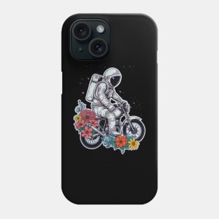 astronauts riding a motobike Phone Case