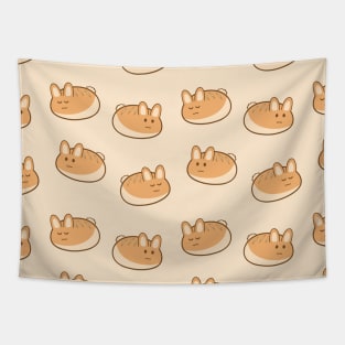 Cute Bunny Rabbit Loaf Tapestry