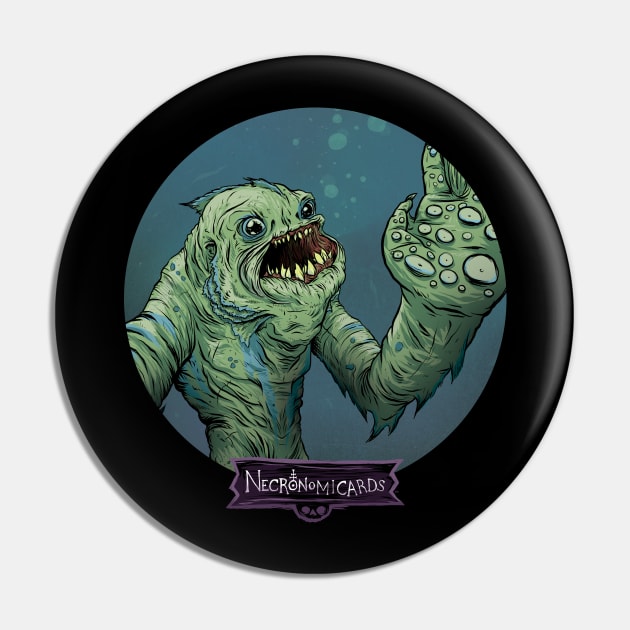 NecronomiCards - Dagon Pin by andyhuntdesigns