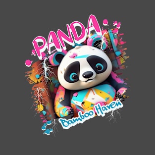 Graffiti-inspired portraiture Panda T-Shirt