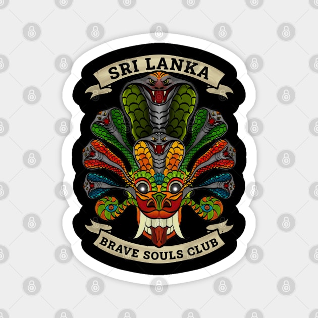 Sri Lanka Naga Yaka Mask (Devil Mask)  : Brave Souls Club Magnet by EYECHO