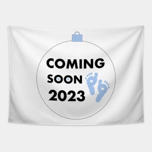 Coming soon 2023 blue baby foot prints Tapestry