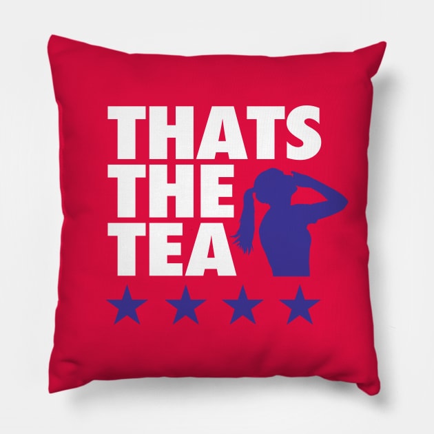 Thats The Tea - Red Pillow by KFig21