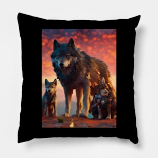 Wolf and Son Game Video Pillow