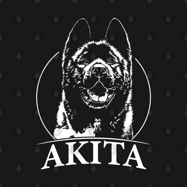 Funny Proud Akita dog portrait gift present by wilsigns