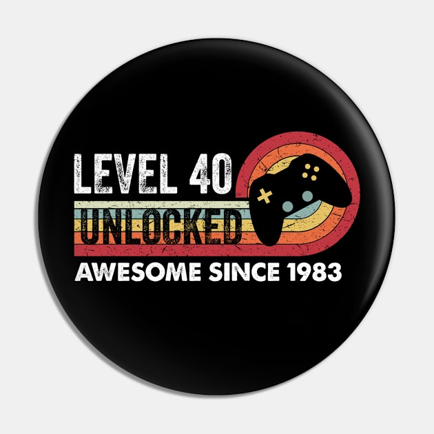 40 Birthday Decorations Gamer Pin by baggageruptured