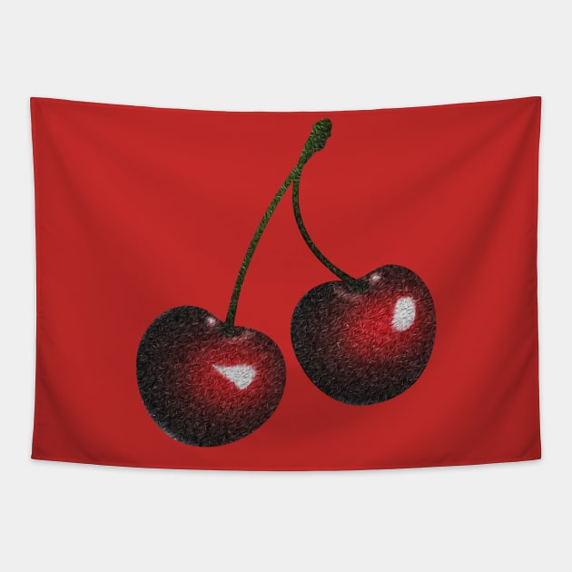 Cherries Tapestry by whatwemade