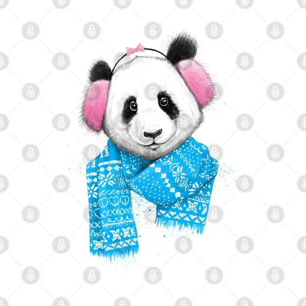 winter panda girl by NikKor