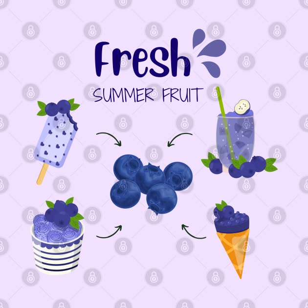 Blueberry Fresh Summer Fruit by SalxSal