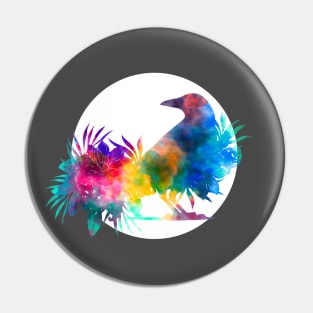 Tie-Dye Dream Spirit Raven Pin