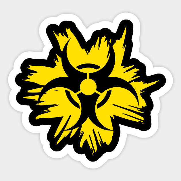 Illustration Grunge Biohazard Symbol Yellow Biohazard Symbol