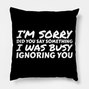 I'm Sorry..Did You Say Something Pillow