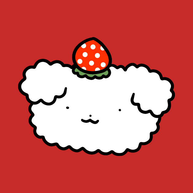 Strawberry Fluffy Dog Face by saradaboru