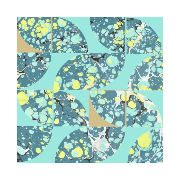 Abstract Marbled Paper Circles #4 by MarbleCloud