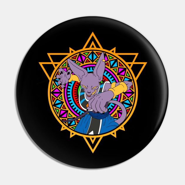 Esoteric Beerus Pin by Meca-artwork