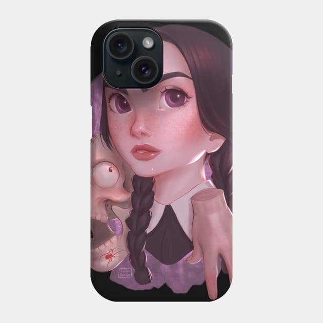 Wednesday Addams Phone Case by fabiobottega