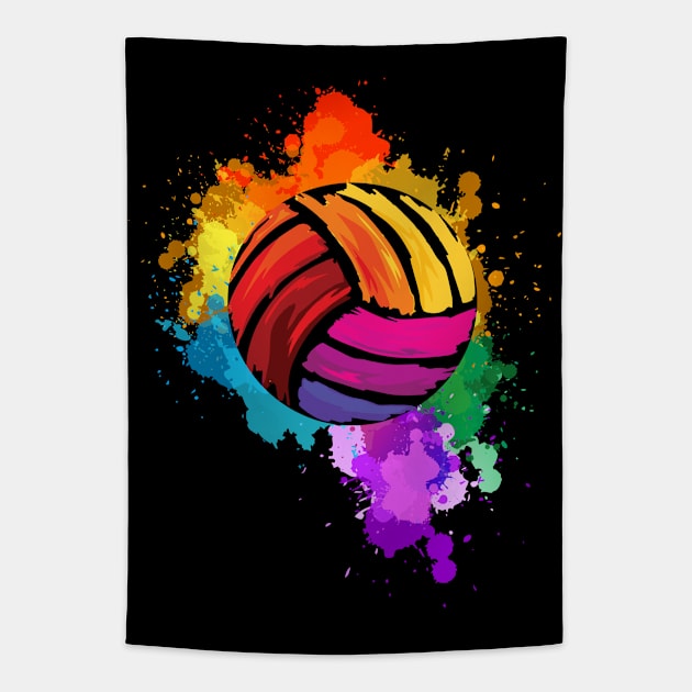 Volleyball - Volleyball Colorful Tapestry by Kudostees