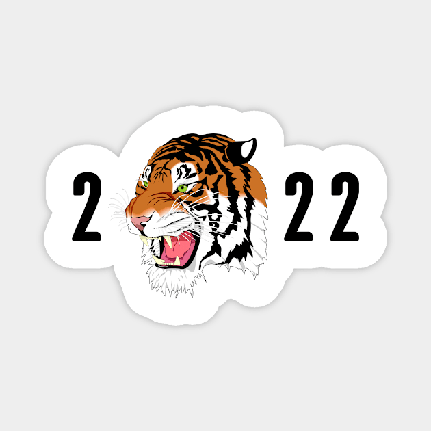 Year of the tiger 2022 Magnet by Ulka.art