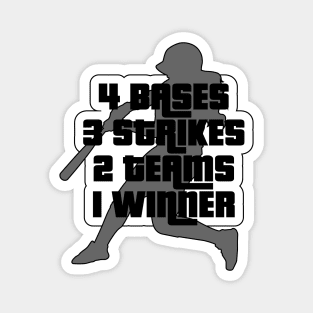 Softball 4 Bases 3 Strikes 2 Teams 1 Winner Magnet